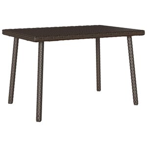 VidaXL Table basse de jardin rectangulaire marron 60x40x37 cm rotin