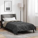 vidaXL Duvet complet toute l'année Gris clair et anthracite Microfibre