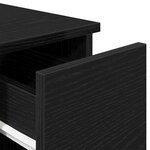vidaXL Table de chevet avec tiroir chêne noir 20x36x60 cm