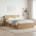 vidaXL Cabinet de Tête de Lit Chêne artisanal Bois d'ingénierie