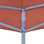 vidaXL Toit de tente de réception 3x3 m Terre cuite 270 g/m²