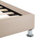 vidaXL Cadre de lit sans matelas cappuccino similicuir 100x200 cm