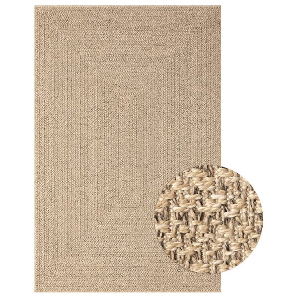 vidaXL Tapis 160x230 cm aspect jute intérieur et extérieur
