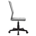 vidaXL Chaise de bureau Gris 44x52x100 cm Tissu en maille
