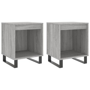 vidaXL Tables de chevet 2 Pièces sonoma gris 40x35x50 cm bois ingénierie