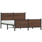 vidaXL Cadre de lit en métal sans matelas chêne marron 160x200 cm