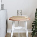 vidaXL Dessus de table Ø30x1 5 cm rond bois massif de hêtre
