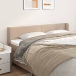 vidaXL Tête de lit avec oreilles Cappuccino 183x16x78/88 cm Similicuir