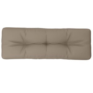 vidaXL Coussin de palette taupe 120x40x12 cm tissu