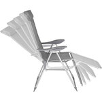 Tectake Lot de 2 chaises de jardin avec nuque rembourrée