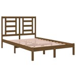 vidaXL Cadre de lit Marron miel Bois de pin massif 120x200 cm