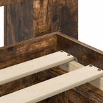 vidaXL Cadre de lit avec rangement Chêne fumé 100 x 200 cm