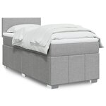 vidaXL Sommier à lattes de lit avec matelas gris clair 80x200 cm tissu