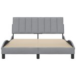 vidaXL Cadre de lit sans matelas gris clair 120x200 cm tissu