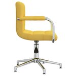 Chaise fauteuil siège pivotante de bureau informatique étude Jaune moutarde tissu jaune 02_0024139