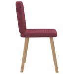 vidaXL Chaises à manger lot de 6 rouge bordeaux tissu