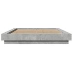 vidaXL Cadre de lit sans matelas gris béton 135x190 cm