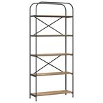 vidaXL Étagère Chêne artisanal 80 x 30 x 183 cm Bois d'ingénierie