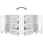 vidaXL Buffet blanc 69 5x34x90 cm bois d'ingénierie