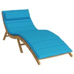 vidaXL Coussin de transat ensoleillé Bleu clair 178 x 60 x 4 cm