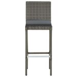 vidaXL Ensemble de bar de jardin 3 Pièces gris bois massif acacia rotin