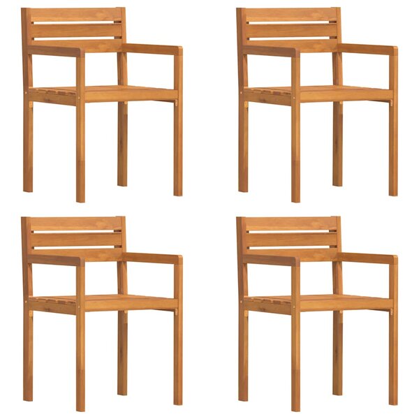 vidaXL Chaises de jardin 4 pièces 50x53x80 cm Bois massif Acacia