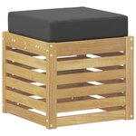 vidaXL Banc de Jardin Blanc 43 x 43 x 45 cm Bois d'Acacia Massif
