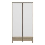 Armoire 2 portes bois blanc