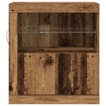 Buffet vidaXL avec lumières LED en vieux bois 60 5x37x67 cm