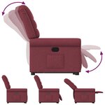 vidaXL Fauteuil inclinable rouge bordeaux tissu