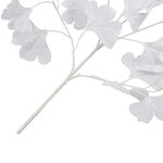 Vidaxl 10 pièces feuilles artificielles de ginkgo blanc 65 cm