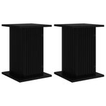 vidaXL Support de Plante 2 pc Noir 30 5 x 30 x 43 cm Bois d'ingénierie