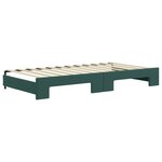vidaXL Lit de jour et gigogne et tiroirs vert foncé 100x200 cm velours