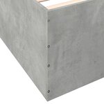 vidaXL Cadre de lit sans matelas gris béton 75x190 cm