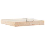 vidaXL Cadre de lit ottoman avec rangement Naturel 180 x 200 cm
