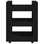 vidaXL Chariot de cuisine Chêne noir 60 x 45 x 80 cm Bois d'ingénierie