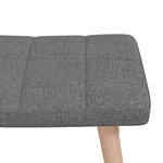 vidaXL Chaise à bascule avec tabouret Gris foncé Tissu