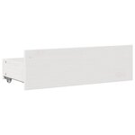 vidaXL Lit bibliothèque sans matelas blanc 160x200 cm bois pin massif