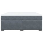 vidaXL Sommier à lattes de lit et matelas Gris foncé 180x200cm Velours