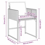 vidaXL Ensemble de salle à manger pour jardin 5 Pièces Marron polyrotin