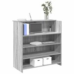 vidaXL Bureau de réception sonoma gris 100x50x103 5 cm bois ingénierie