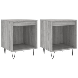 vidaXL Tables de chevet 2 Pièces sonoma gris 40x35x50 cm bois ingénierie