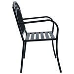 vidaXL Banc de jardin 125 cm Noir Acier
