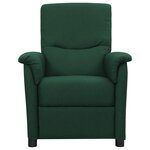 Vidaxl fauteuil électrique de massage vert foncé tissu