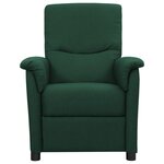 vidaXL Fauteuil électrique de massage Vert foncé Tissu