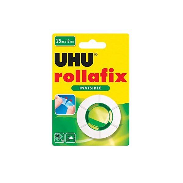 Ruban adhésif rollafix invisible 19 mm x 25 m UHU
