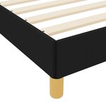 vidaXL Lit à ressorts Noir  Marron 120 x 200 cm Tissu  Bois Engineered