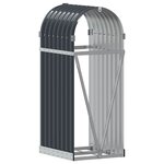 vidaXL Porte-bûches Anthracite 40x45x100 cm Acier galvanisé