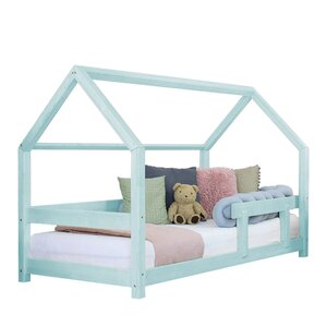 Lit cabane enfant TERY 90 x 160 bleu clair