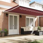vidaXL Auvent rétractable automatique bordeaux 500x300 cm